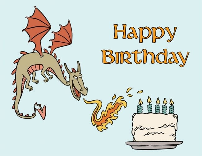 DRAGON BIRTHDAY CARD Games of Berkeley