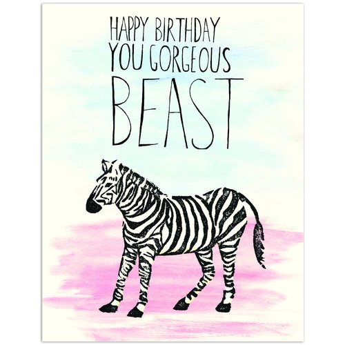 The Found CARD-GORGEOUS BEAST ZEBRA The Found CARD-GORGEOUS BEAST ZEBRA