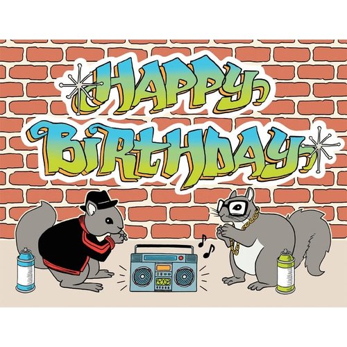 The Found HIP HOP SQUIRRELS BIRTHDAY CARD The Found HIP HOP SQUIRRELS BIRTHDAY CARD