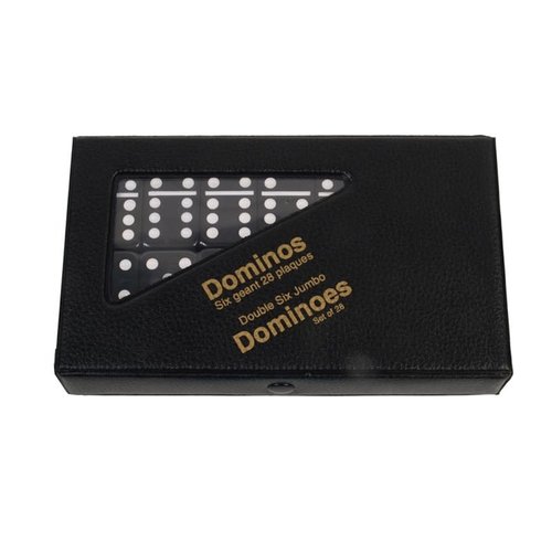 JOHN HANSEN COMPANY DOMINOES DOUBLE 6 JUMBO BLACK JOHN HANSEN COMPANY DOMINOES DOUBLE 6 JUMBO BLACK