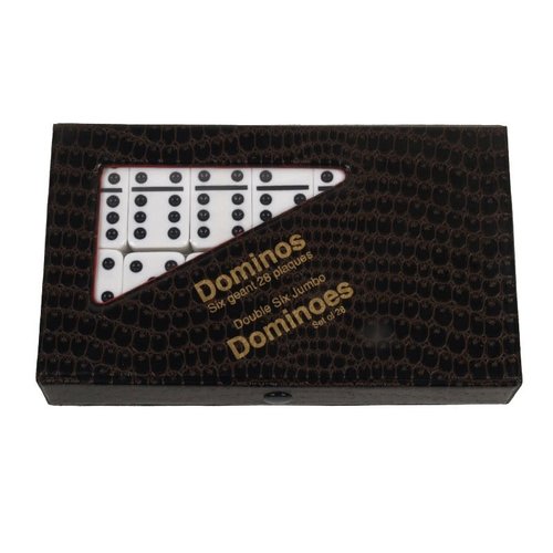 JOHN HANSEN COMPANY DOMINOES DOUBLE SIX JUMBO IVORY-COLOR JOHN HANSEN COMPANY DOMINOES DOUBLE SIX JUMBO IVORY-COLOR