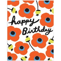 FLORAL HAPPY BIRTHDAY CARD