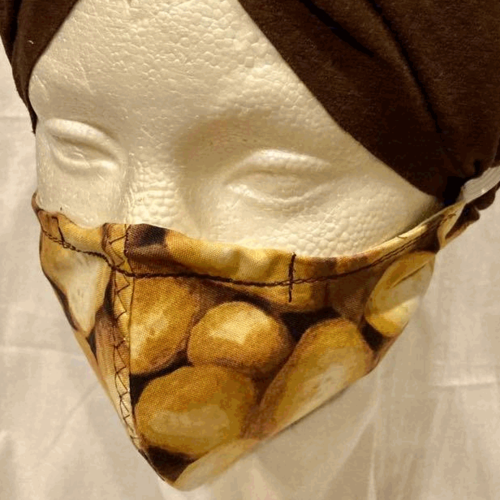 OTHER TIMES PRODUCTIONS PROTECTIVE MASK, FABRIC - POTATOES OTHER TIMES PRODUCTIONS PROTECTIVE MASK, FABRIC - POTATOES