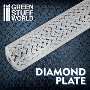 Green Stuff World ROLLING PIN: DIAMOND PLATE