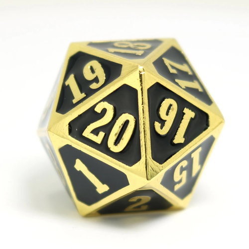 Die Hard Dice MTG D20 SPINDOWN SHINY GOLD WITH BLACK Die Hard Dice MTG D20 SPINDOWN SHINY GOLD WITH BLACK