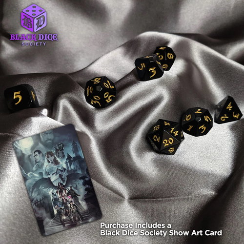 Die Hard Dice AVALORE DICE SET 7 BLACK DICE SOCIETY Die Hard Dice AVALORE DICE SET 7 BLACK DICE SOCIETY