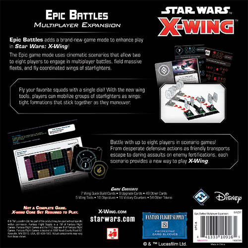 Fantasy Flight Games STAR WARS X-WING 2ND EDITION: EPIC BATTLES MULTIPLAYER
