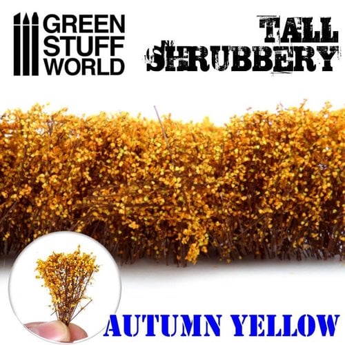 Green Stuff World TALL SHRUBBERY - AUTUMN YELLOW