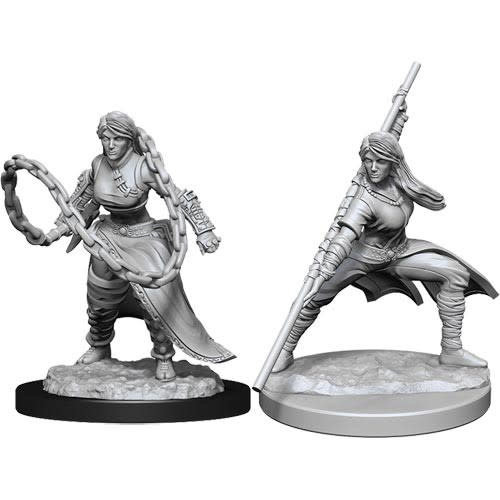 Wizkids MINIS: D&D: HUMAN FEMALE MONK (CHAIN & POLE)