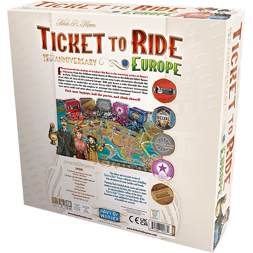 Days of Wonder TICKET TO RIDE EUROPE: 15th ANNIVERSARY EDITION