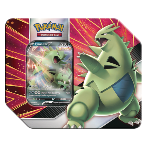 Pokemon USA (Pre-Order) POKEMON: V STRIKERS TIN - TYRANITAR V Pokemon USA (Pre-Order) POKEMON: V STRIKERS TIN - TYRANITAR V