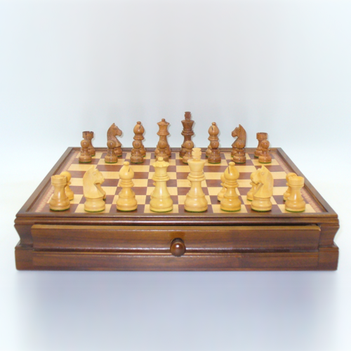 Worldwise Imports CHESS SET 3" GERMAN on 15"/1.5" CHEST Worldwise Imports CHESS SET 3" GERMAN on 15"/1.5" CHEST