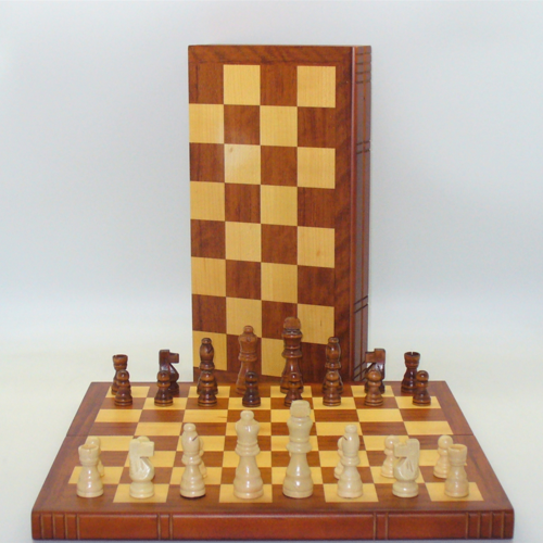 Worldwise Imports CHESS SET 3" FRENCH on 15" BOOK-STYLE BOARD Worldwise Imports CHESS SET 3" FRENCH on 15" BOOK-STYLE BOARD