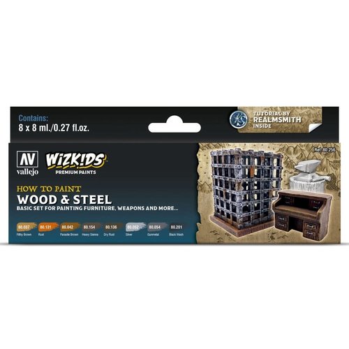 Acrylicos Vallejo, S.L. PREMIUM PAINT SET: WOOD & STEEL Acrylicos Vallejo, S.L. PREMIUM PAINT SET: WOOD & STEEL