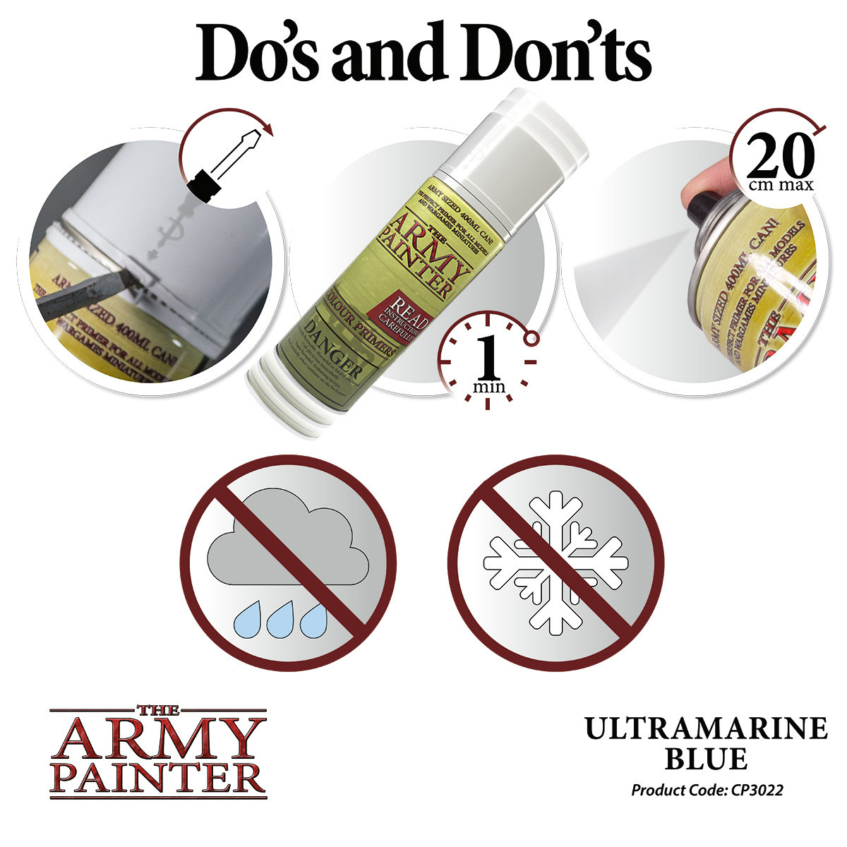 The Army Painter: Colour Primer Spray - Crystal Blue - Discount