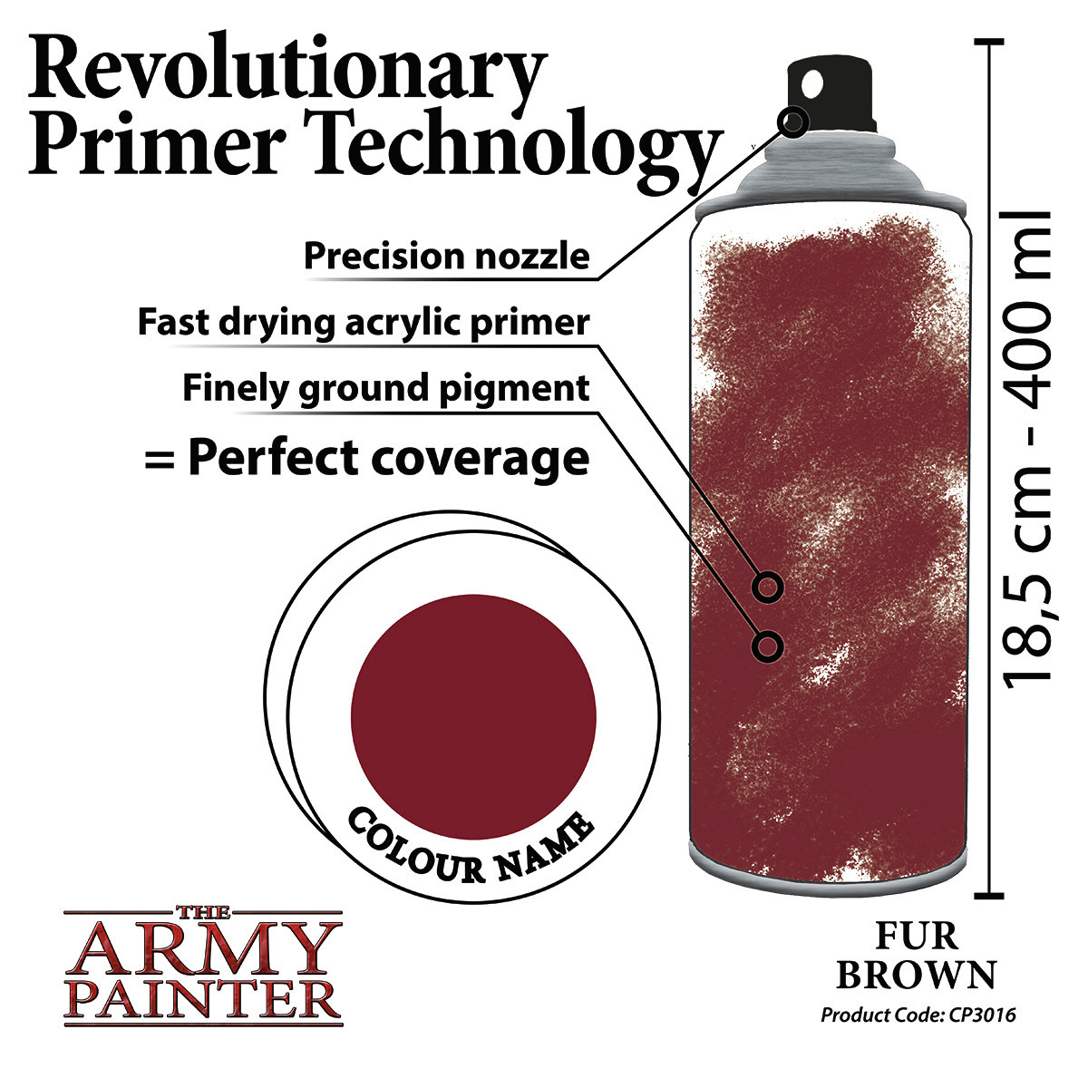 Army Painter Primer: Oak Brown Spray (400ml) - TLAMA games