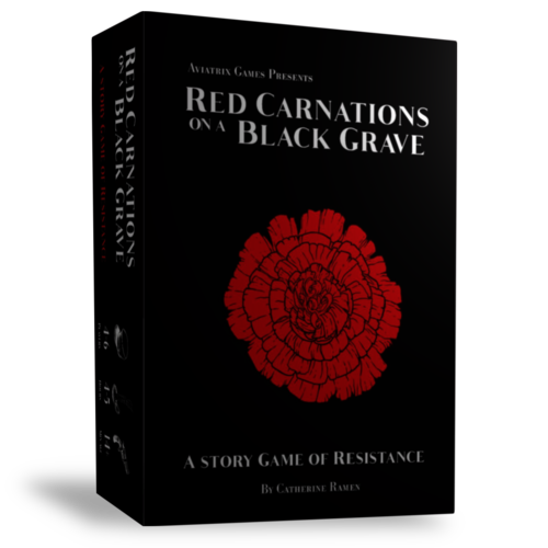RED CARNATIONS ON A BLACK GRAVE RED CARNATIONS ON A BLACK GRAVE