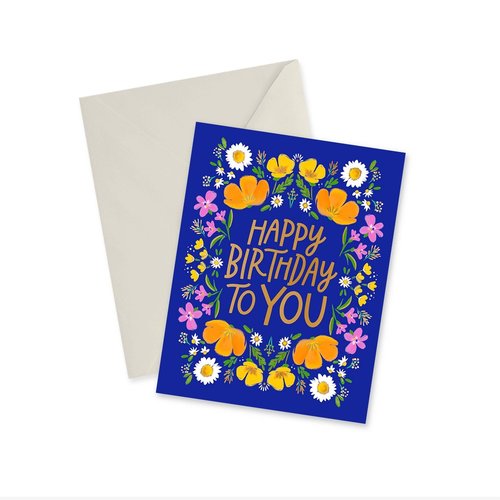 Doodles Ink Designs CARD - HAPPY BIRTHDAY TO YOU GOLD FOIL (BLUE) Doodles Ink Designs CARD - HAPPY BIRTHDAY TO YOU GOLD FOIL (BLUE)