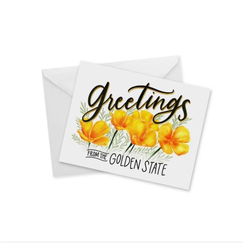Doodles Ink Designs CARD - GREETINGS FROM GOLDEN STATE Doodles Ink Designs CARD - GREETINGS FROM GOLDEN STATE