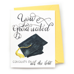 CharmCat CARD - YOU GRADUATED DEBT