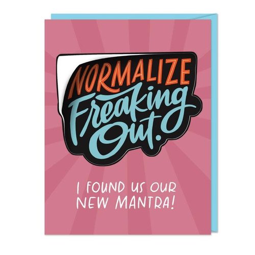 EM and Friends CARD - FREAKING OUT STICKER CARD EM and Friends CARD - FREAKING OUT STICKER CARD
