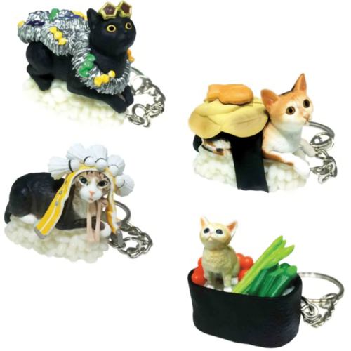 Clever Idiots BLIND BOX CAT SUSHI KEYCHAIN VERSION 3 Clever Idiots BLIND BOX CAT SUSHI KEYCHAIN VERSION 3