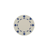 POKER CHIP 11G SUITED WHITE (50 ct)