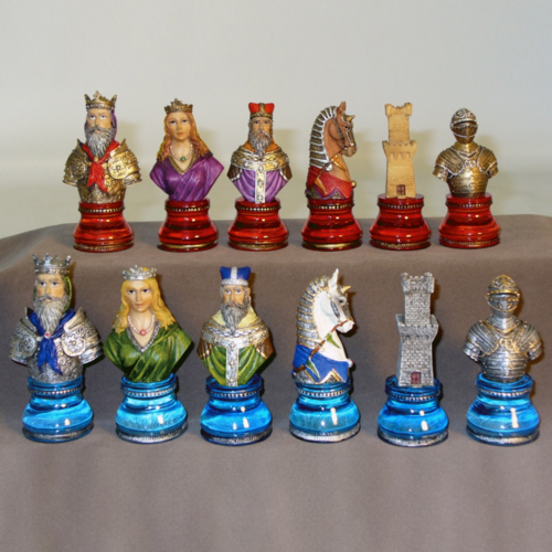 WorldWise Imports CHESSMEN 3.5" CAMELOT RESIN & ACRYLIC WorldWise Imports CHESSMEN 3.5" CAMELOT RESIN & ACRYLIC