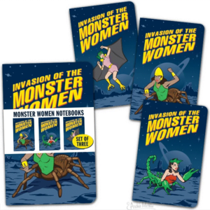 Archie McPhee MONSTER WOMEN NOTEBOOKS (Set of 3)