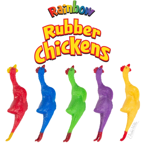 Archie McPhee RAINBOW RUBBER CHICKENS Archie McPhee RAINBOW RUBBER CHICKENS