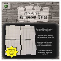 DRY ERASE DUNGEON TILES: 5" WHITE PACK