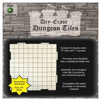 DRY ERASE DUNGEON TILES: 10" WHITE PACK