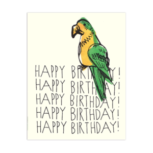 The Found PARROT HAPPY BIRTHDAY CARD