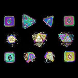 Die Hard Dice MYTHICA DICE SET 11 SCORCHED RAINBOW