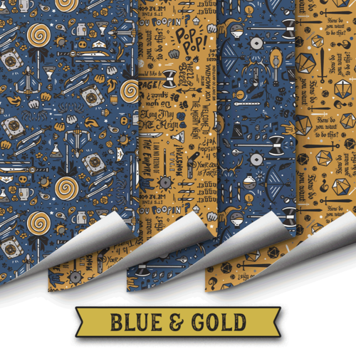 Darrington Press / Critical Role CRITICAL ROLE WRAPPING PAPER 4 PACK: BLUE & GOLD