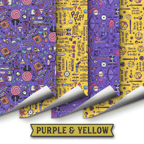 Darrington Press / Critical Role CRITICAL ROLE WRAPPING PAPER 4 PACK: PURPLE & YELLOW