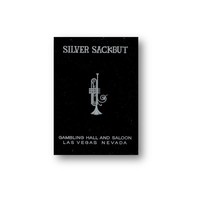 SILVER SACKBUT BLACK PLAYING CARDS