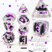 DICE FOR ALL ASEXUAL RESIN 7-DIE RPG SET