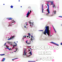 DICE FOR ALL GENDERFLUID RESIN 7-DIE RPG SET