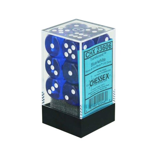 Chessex DICE SET 16mm TRANSLUCENT BLUE