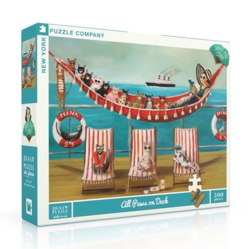 New York Puzzle Company NY500 JANET HILL - ALL PAWS ON DECK New York Puzzle Company NY500 JANET HILL - ALL PAWS ON DECK