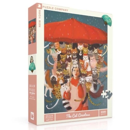 New York Puzzle Company NY1000 JANET HILL - THE CAT COUNTESS New York Puzzle Company NY1000 JANET HILL - THE CAT COUNTESS