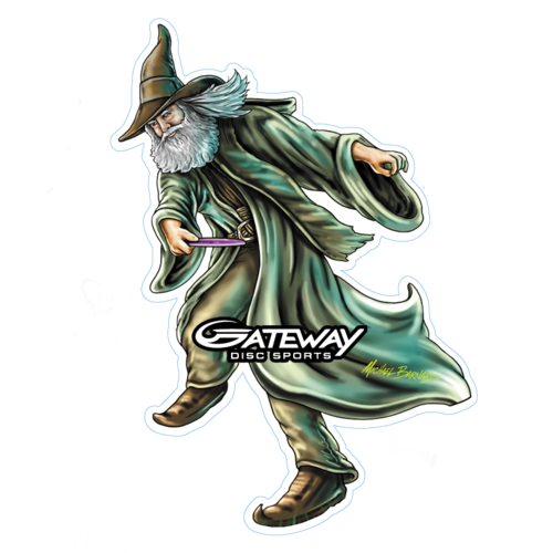 Gateway Disc Sports DISC GOLF WIZARD #4 STICKER Gateway Disc Sports DISC GOLF WIZARD #4 STICKER