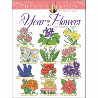 COLORING BOOK A YEAR IN FLOWERS