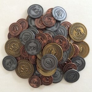 Stonemaier Games 72 METAL LIRA COINS (VITICULTURE)