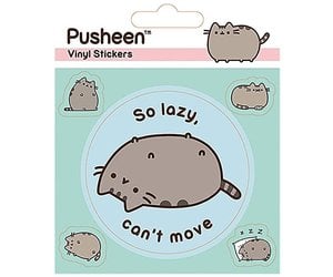 PUSHEEN Official Super Fancy Sheet of Vinyl Stickers (Lazy) 5 stickers on  sheet