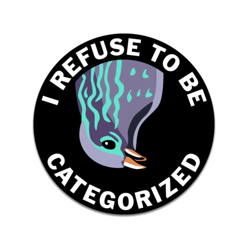 The Mincing Mockingbird & The Frantic Meerkat STICKER - REFUSE TO BE CATEGORIZED