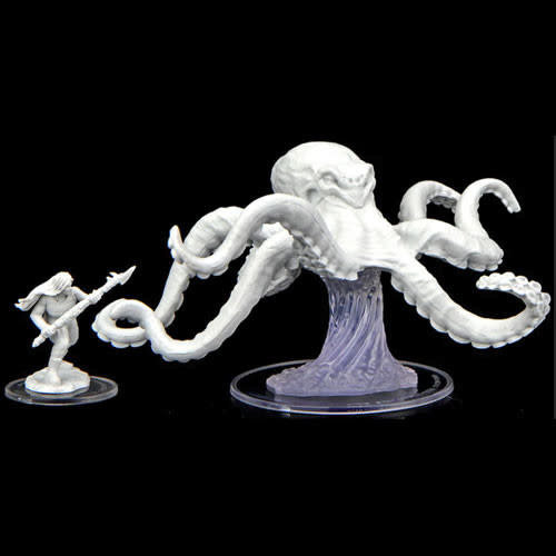 Wizkids CRITICAL ROLE: UNPAINTED MINIATURES: W02  ASHARI WAVERIDER & OCTOPUS