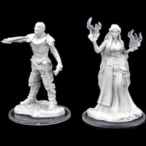 Wizkids CRITICAL ROLE: UNPAINTED MINIATURES: W02 TURST MILITIA SWORDSMAN & LYRENGORN HOLY PRIEST