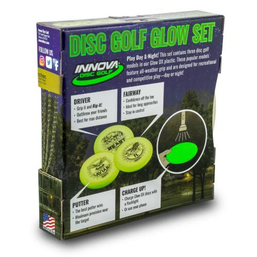 Innova Disc Golf DISC GOLF SET (3) DX GLOW STACKED